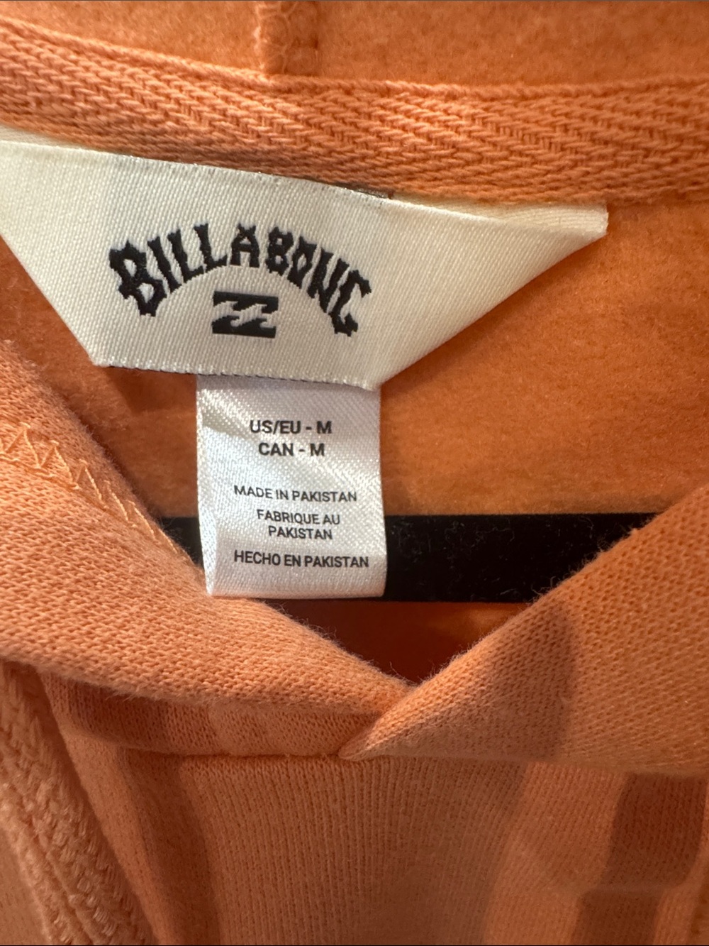 Billabong Peach Graphic Yin Yang Hoodie with Green Floral Accents - Picture 3 of 4